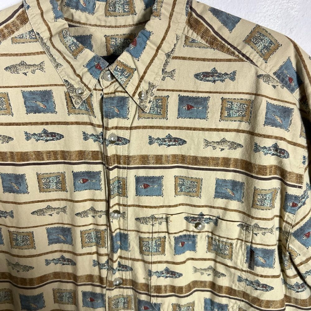 Fish Print Woolrich Button Up Shirt - Picture 2 of 6